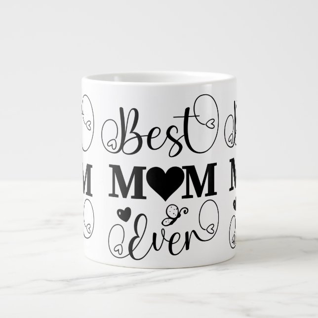 Taza De Café Gigante La mejor mamá jamás mugre (Frente)