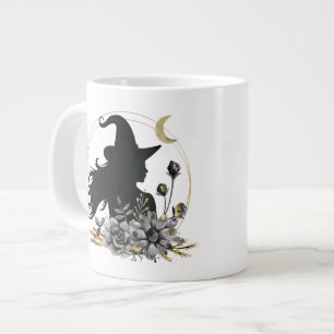 Taza De Café Gigante La moderna bruja contemporánea de Halloween