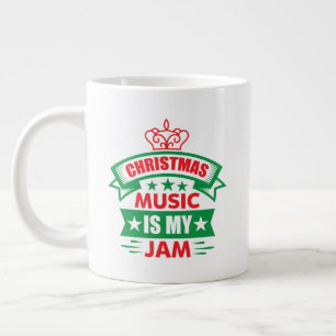 Taza De Café Gigante La música de Navidad es mi rollo-86254