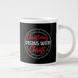 Taza De Café Gigante La Navidad Comienza Con Cristo-65772