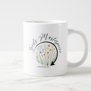 Taza De Café Gigante La Obra Maestra de Dios Efesios 2:10 Versículo de