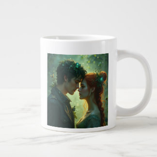Taza De Café Gigante La pareja de hadas amorosas Mugs
