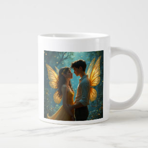 Taza De Café Gigante La pareja de hadas amorosas Mugs