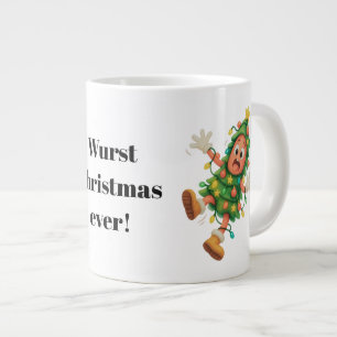 Taza De Café Gigante ¡La peor Navidad! Salami divertido