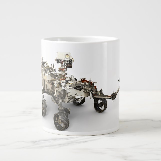 Taza De Café Gigante La Perseverancia De Marte Sobre El Fondo Blanco. (Frente)