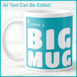 Taza De Café Gigante La Personalizado de Mamma, Big Mug Aqua C132, dive