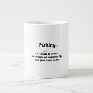 Taza De Café Gigante La pesca es una oportunidad para escapar de las te