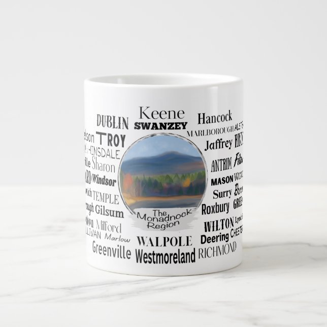 Taza De Café Gigante La región de Monadnock (Frente)