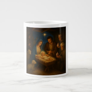 Taza De Café Gigante La Sagrada Familia natividad con 3 Reyes Magos