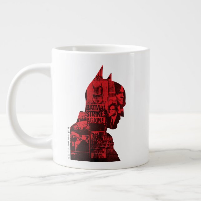 Taza De Café Gigante La silueta del periódico Batman (Izquierda)