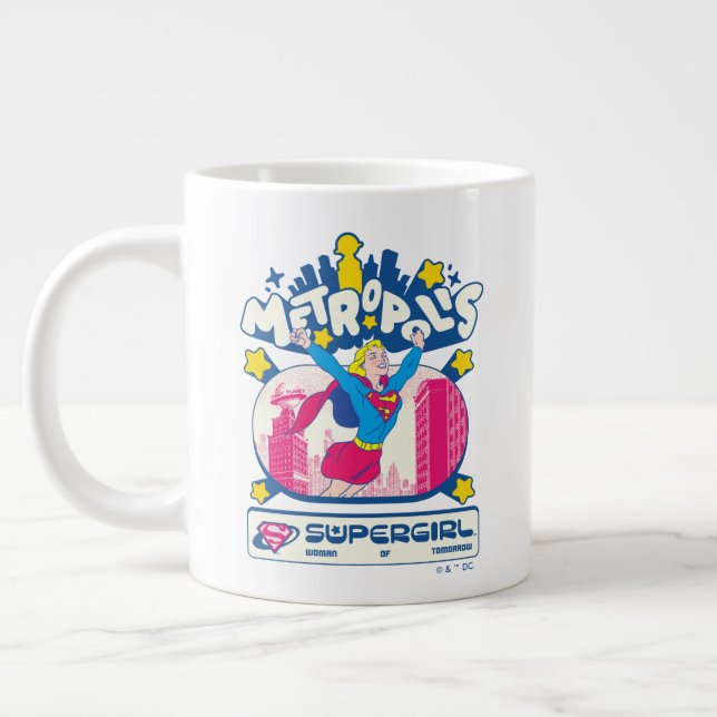Taza De Café Gigante La Supergirl Super Pop Mujer del Mañana (Izquierda)