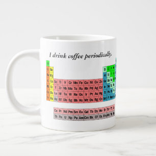 Taza De Café Gigante La tabla periódica (estilo sencillo)