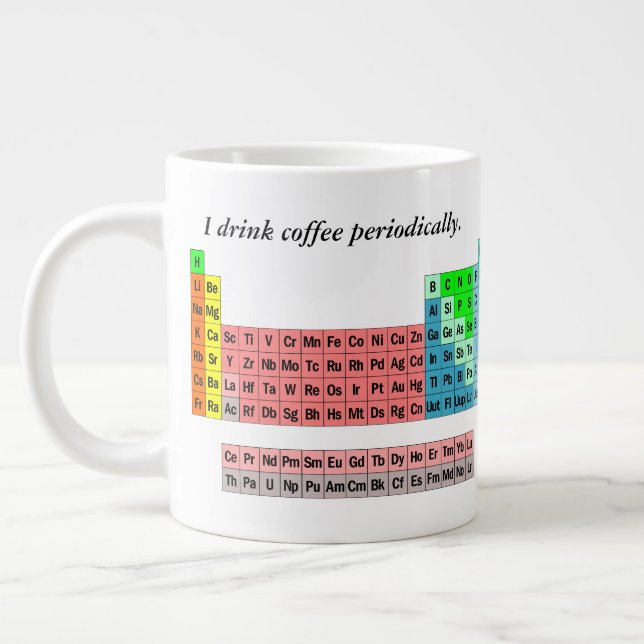 Taza De Café Gigante La tabla periódica (estilo sencillo) (Izquierda)