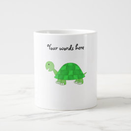 Taza De Café Gigante La tortuga del bebé en verde se descolora
