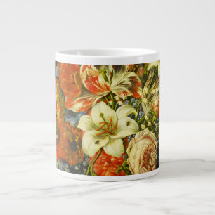 Taza De Café Gigante La vida con flores y fruta