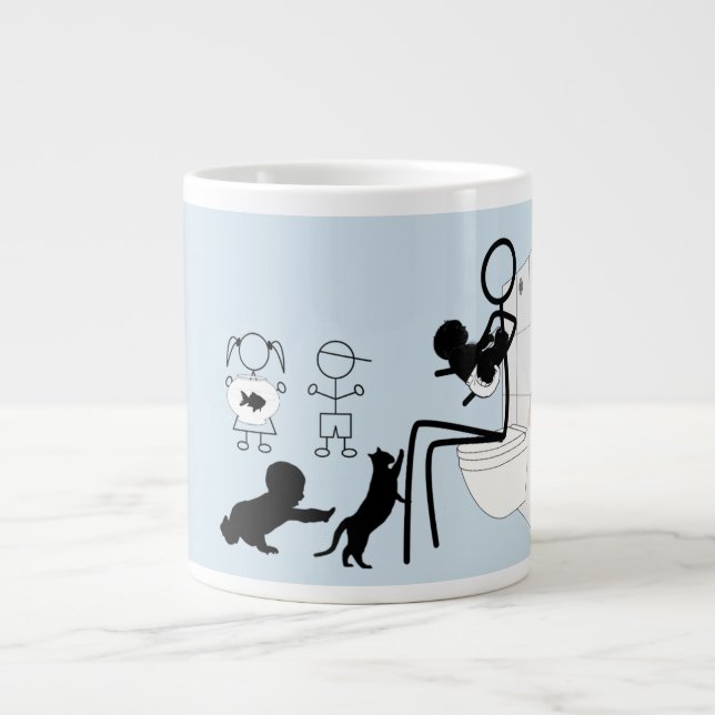 Taza De Café Gigante La vida de la mamá (Frente)