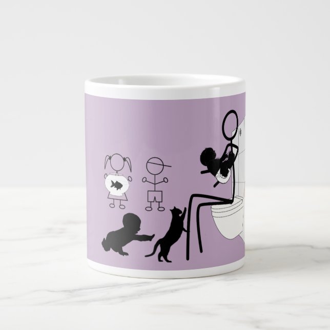 Taza De Café Gigante La vida de la mamá (Frente)
