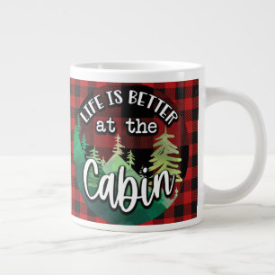 Taza De Café Gigante La Vida Es Mejor En La Cabaña 