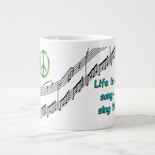 Taza De Café Gigante La vida es una canción