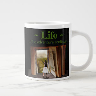 Taza De Café Gigante La vida, la aventura continúa