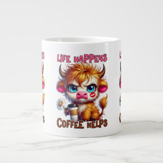 Taza De Café Gigante La Vida Sucede El Café Ayuda