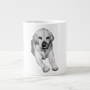 Taza De Café Gigante Lab en reposo con calma navideña