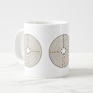 Taza De Café Gigante Laberinto de Chartres - Símbolo espiritual Antigüe