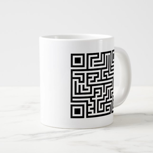 Taza De Café Gigante Laberinto de QR (Derecha)