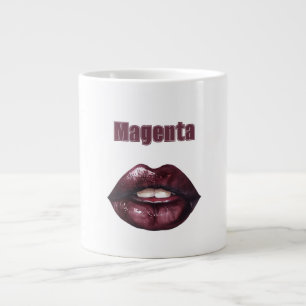 Taza De Café Gigante Labios Rojo Burdeos Magenta