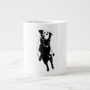Taza De Café Gigante Laboratorio en el aire, juego brillante