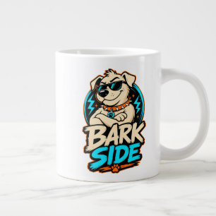 Taza De Café Gigante Lado Ladrido Perro PNG, Diseño de sublimación de p