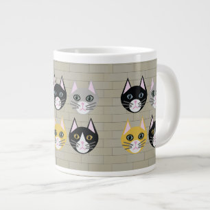 Taza De Café Gigante ladrillo de gatos