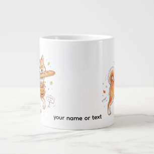 Taza De Café Gigante Ladrona de panadería Shiba Inu - Perro lindo lleva