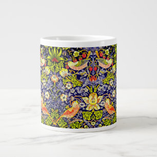 Taza De Café Gigante Ladrones de Fresas Pájaros William Morris