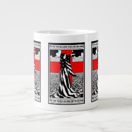 Taza De Café Gigante Lady Liberty WWI Poster Patriótico Estadounidense 