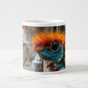 Taza De Café Gigante Lagarto colorido animal divertido