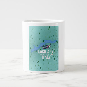 Taza De Café Gigante lago arvo mapa de viaje Italia
