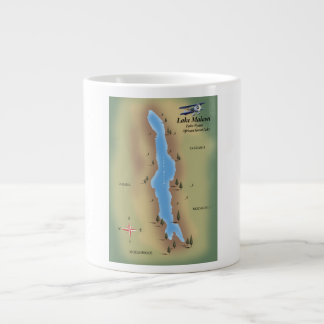 Taza De Café Gigante Lago Malawi, cartel de viaje impresión mapa