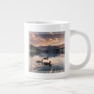 Taza De Café Gigante Lago Misurina Dolomitas, Italia
