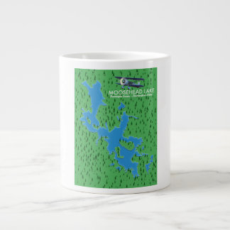 Taza De Café Gigante Lago Moosehead,Mapa del Condado de Piscataquis Caf