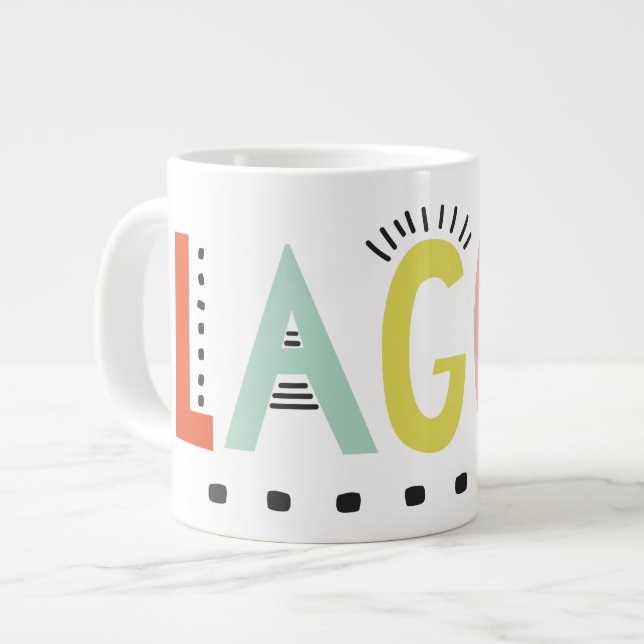 Taza De Café Gigante Lagom Colors Specialty Mug (Izquierda)