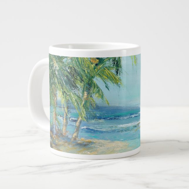 Taza De Café Gigante Laguna costera azul (Izquierda)