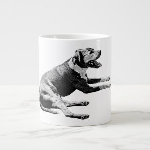 Taza De Café Gigante Laid-Back Pitbull Mix - Salón Monocromo