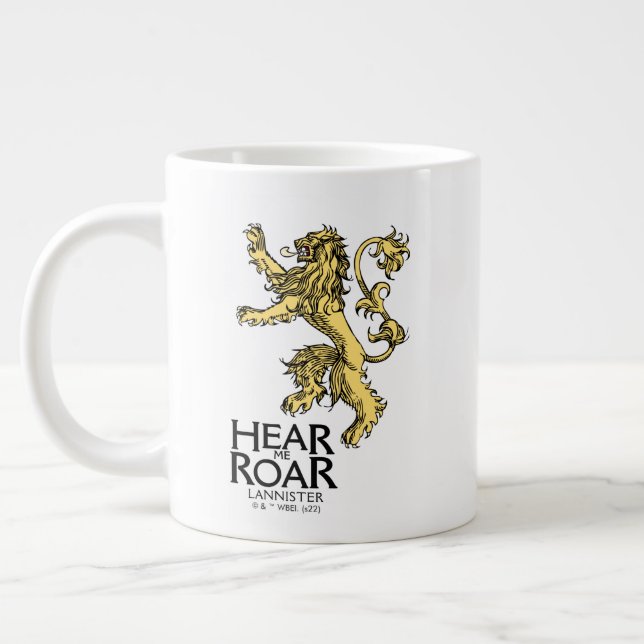 Taza De Café Gigante Lannister Sigil - Escúchame Roar (Izquierda)