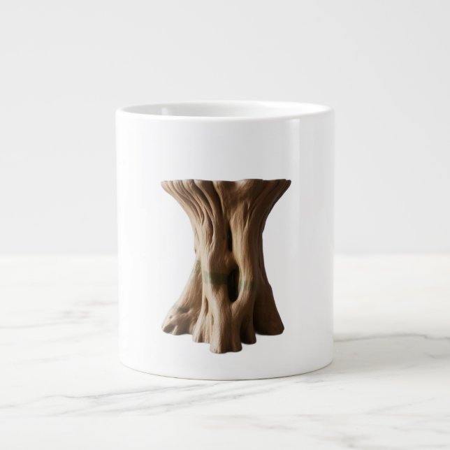 Taza De Café Gigante Large Sculptural Root-Wood Stool (Frente)