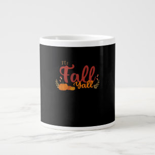 Taza De Café Gigante Las calabazas otoñales y los hongos Desi