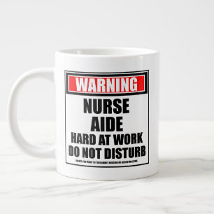 Taza De Café Gigante Las Enfermeras De Advertencia Que Asistan Durament