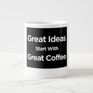 Taza De Café Gigante Las grandes ideas empiezan con el gran café Jumb
