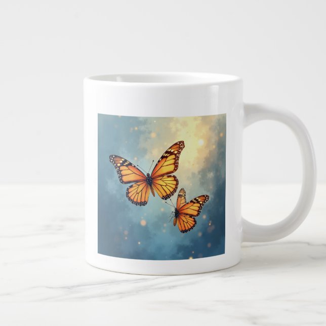 Taza De Café Gigante Las mariposas brillantes (Derecha)
