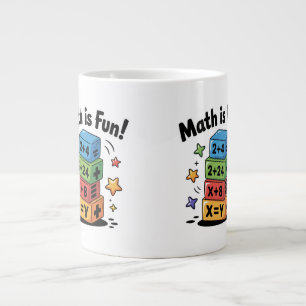 Taza De Café Gigante Las matemáticas son pegatinas divertidos